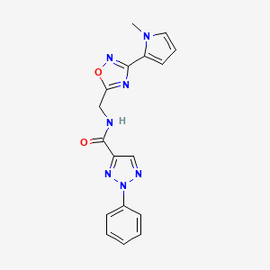 N-((3-(1-methyl-1H-pyrrol-2-yl)-1,2,4-oxadiazol-5-yl)methyl)-2-phenyl-2H-1,2,3-triazole-4-carboxamide