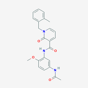 molecular formula C23H23N3O4 B2533596 N-(5-乙酰氨基-2-甲氧基苯基)-1-(2-甲基苄基)-2-氧代-1,2-二氢吡啶-3-甲酰胺 CAS No. 1005300-69-5