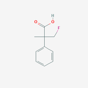 molecular formula C10H11FO2 B2533600 3-Fluoro-2-methyl-2-phenylpropanoic acid CAS No. 1556046-65-1