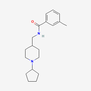 N-((1-cyclopentylpiperidin-4-yl)methyl)-3-methylbenzamide