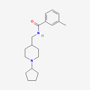 molecular formula C19H28N2O B2533601 N-[(1-cyclopentylpipéridin-4-yl)méthyl]-3-méthylbenzamide CAS No. 954020-77-0