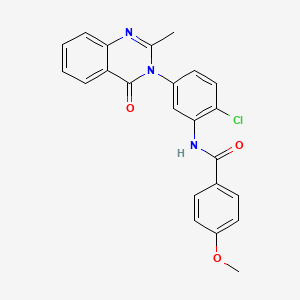 molecular formula C23H18ClN3O3 B2533603 N-(2-chloro-5-(2-methyl-4-oxoquinazolin-3(4H)-yl)phenyl)-4-methoxybenzamide CAS No. 899969-06-3