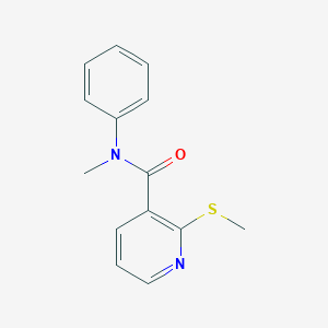 molecular formula C14H14N2OS B2533611 N-methyl-2-(methylsulfanyl)-N-phenylpyridine-3-carboxamide CAS No. 1057866-55-3