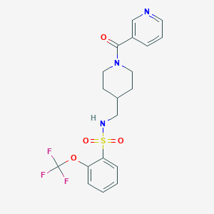 N-((1-nicotinoylpiperidin-4-yl)methyl)-2-(trifluoromethoxy)benzenesulfonamide