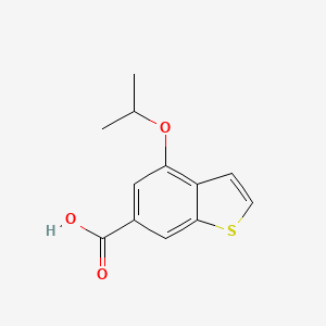 molecular formula C12H12O3S B2533614 4-Isopropoxybenzo[b]thiophene-6-carboxylic acid CAS No. 1239773-82-0