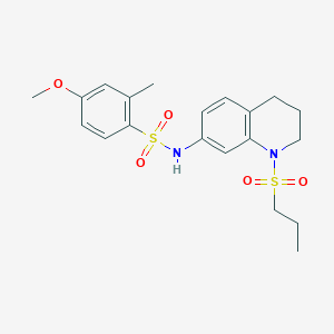 4-methoxy-2-methyl-N-(1-(propylsulfonyl)-1,2,3,4-tetrahydroquinolin-7-yl)benzenesulfonamide