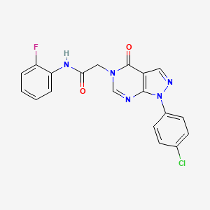 2-[1-(4-chlorophenyl)-4-oxopyrazolo[3,4-d]pyrimidin-5-yl]-N-(2-fluorophenyl)acetamide