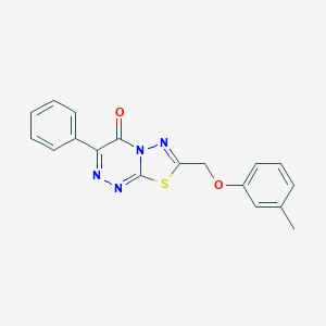 molecular formula C18H14N4O2S B253363 7-[(3-methylphenoxy)methyl]-3-phenyl-4H-[1,3,4]thiadiazolo[2,3-c][1,2,4]triazin-4-one 