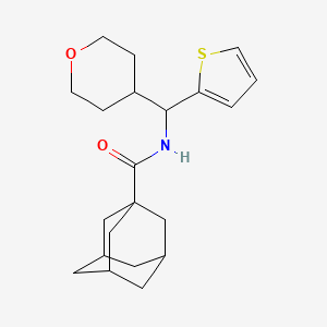 (3r,5r,7r)-N-((tetrahydro-2H-pyran-4-yl)(thiophen-2-yl)methyl)adamantane-1-carboxamide