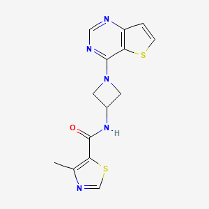4-Methyl-N-(1-thieno[3,2-d]pyrimidin-4-ylazetidin-3-yl)-1,3-thiazole-5-carboxamide