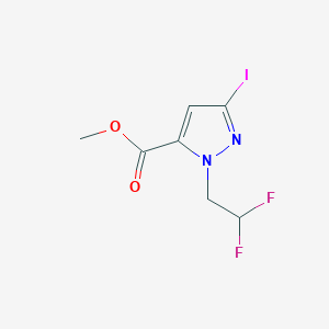 Methyl 2-(2,2-difluoroethyl)-5-iodopyrazole-3-carboxylate