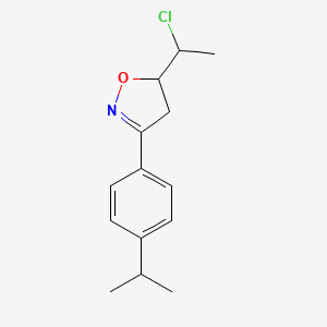 5-(1-Chloroethyl)-3-(4-propan-2-ylphenyl)-4,5-dihydro-1,2-oxazole