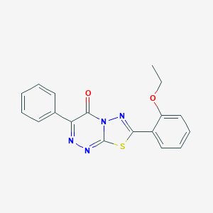 molecular formula C18H14N4O2S B253364 7-(2-ethoxyphenyl)-3-phenyl-4H-[1,3,4]thiadiazolo[2,3-c][1,2,4]triazin-4-one 