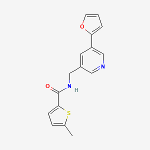 N-((5-(furan-2-yl)pyridin-3-yl)methyl)-5-methylthiophene-2-carboxamide