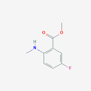 molecular formula C9H10FNO2 B2533660 5-氟-2-(甲基氨基)苯甲酸甲酯 CAS No. 924668-99-5