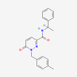 molecular formula C21H21N3O2 B2533664 1-(4-methylbenzyl)-6-oxo-N-(1-phenylethyl)-1,6-dihydropyridazine-3-carboxamide CAS No. 1049574-93-7