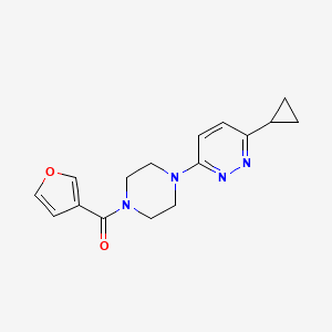 (4-(6-Cyclopropylpyridazin-3-yl)piperazin-1-yl)(furan-3-yl)methanone