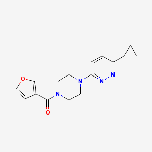 3-cyclopropyl-6-[4-(furan-3-carbonyl)piperazin-1-yl]pyridazine