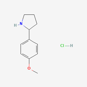 molecular formula C11H16ClNO B2533668 2-(4-Methoxyphenyl)pyrrolidine hydrochloride CAS No. 1049740-97-7; 74190-66-2