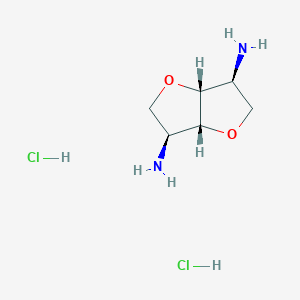 molecular formula C6H14Cl2N2O2 B2533674 (3S,3aR,6S,6aR)-Hexahydrofuro[3,2-b]furan-3,6-diamine dihydrochloride CAS No. 92418-36-5