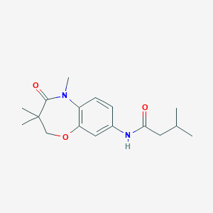 3-methyl-N-(3,3,5-trimethyl-4-oxo-2,3,4,5-tetrahydrobenzo[b][1,4]oxazepin-8-yl)butanamide
