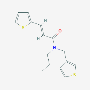 molecular formula C15H17NOS2 B2533681 (E)-N-propyl-3-(thiophen-2-yl)-N-(thiophen-3-ylmethyl)acrylamide CAS No. 1235690-55-7
