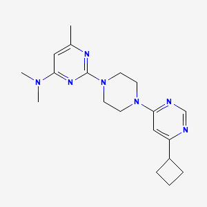 2-[4-(6-cyclobutylpyrimidin-4-yl)piperazin-1-yl]-N,N,6-trimethylpyrimidin-4-amine