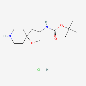 Tert-butyl N-(1-oxa-8-azaspiro[4.5]decan-3-yl)carbamate;hydrochloride