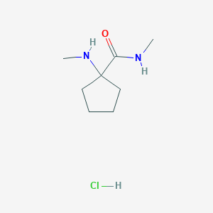 molecular formula C8H17ClN2O B2533686 N-Methyl-1-(methylamino)cyclopentane-1-carboxamide hydrochloride CAS No. 2219408-37-2