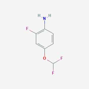 molecular formula C7H6F3NO B2533689 4-(Difluoromethoxy)-2-fluoroaniline CAS No. 1003865-65-3; 1214333-37-5