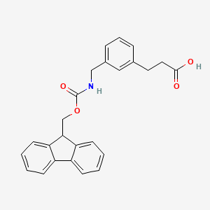 molecular formula C25H23NO4 B2533693 3-{3-[({[(9H-fluoren-9-yl)methoxy]carbonyl}amino)methyl]phenyl}propanoic acid CAS No. 317354-98-6