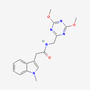 N-((4,6-dimethoxy-1,3,5-triazin-2-yl)methyl)-2-(1-methyl-1H-indol-3-yl)acetamide