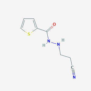 molecular formula C8H9N3OS B2533710 N'-(2-cyanoethyl)thiophene-2-carbohydrazide CAS No. 866009-82-7