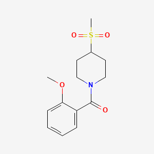 molecular formula C14H19NO4S B2533735 (2-Methoxyphenyl)(4-(methylsulfonyl)piperidin-1-yl)methanone CAS No. 1448056-22-1