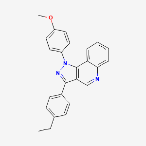 molecular formula C25H21N3O B2533741 3-(4-乙基苯基)-1-(4-甲氧基苯基)-1H-吡唑并[4,3-c]喹啉 CAS No. 901267-94-5