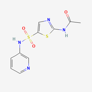 molecular formula C10H10N4O3S2 B2533743 N-(5-(N-(pyridin-3-yl)sulfamoyl)thiazol-2-yl)acetamide CAS No. 2034327-85-8