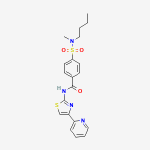 molecular formula C20H22N4O3S2 B2533744 4-(N-butyl-N-methylsulfamoyl)-N-(4-(pyridin-2-yl)thiazol-2-yl)benzamide CAS No. 442557-01-9