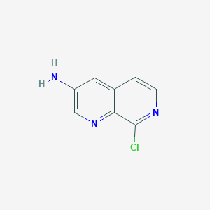molecular formula C8H6ClN3 B2533758 8-Chloro-1,7-naphthyridin-3-amine CAS No. 2089649-31-8