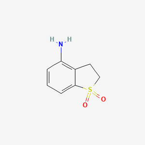 molecular formula C8H9NO2S B2533764 1,1-二氧代-2,3-二氢-1-苯并噻吩-4-胺 CAS No. 1469093-36-4