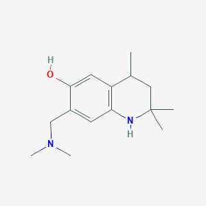 molecular formula C15H24N2O B2533784 7-[(二甲氨基)甲基]-2,2,4-三甲基-1,2,3,4-四氢喹啉-6-醇 CAS No. 941266-16-6
