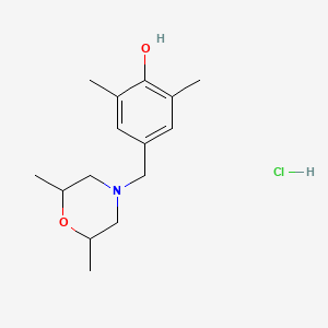 molecular formula C15H24ClNO2 B2533786 4-[(2,6-Dimethylmorpholino)methyl]-2,6-dimethylphenol hydrochloride CAS No. 218795-97-2