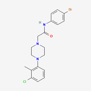 molecular formula C19H21BrClN3O B2533788 N-(4-溴苯基)-2-[4-(3-氯-2-甲基苯基)哌嗪-1-基]乙酰胺 CAS No. 700852-61-5