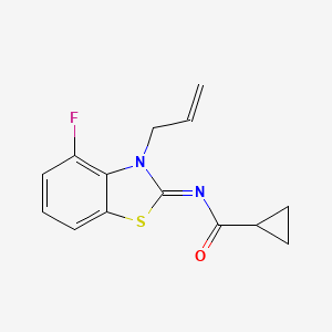 molecular formula C14H13FN2OS B2533797 (Z)-N-(3-allyl-4-fluorobenzo[d]thiazol-2(3H)-ylidene)cyclopropanecarboxamide CAS No. 865248-77-7