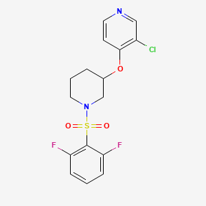molecular formula C16H15ClF2N2O3S B2533805 3-氯-4-((1-((2,6-二氟苯基)磺酰基)哌啶-3-基)氧基)吡啶 CAS No. 2034575-68-1