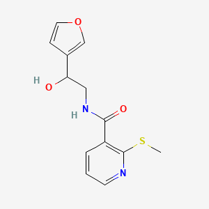 molecular formula C13H14N2O3S B2533808 N-(2-(呋喃-3-基)-2-羟乙基)-2-(甲硫基)烟酰胺 CAS No. 1396865-14-7