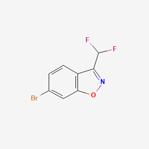 molecular formula C8H4BrF2NO B2533811 6-Bromo-3-(difluoromethyl)-1,2-benzoxazole CAS No. 1784970-51-9