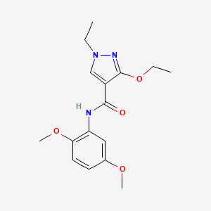 molecular formula C16H21N3O4 B2533816 N-(2,5-dimethoxyphenyl)-3-ethoxy-1-ethyl-1H-pyrazole-4-carboxamide CAS No. 1014067-81-2