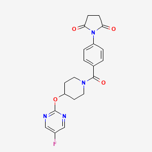 1-(4-{4-[(5-Fluoropyrimidin-2-yl)oxy]piperidine-1-carbonyl}phenyl)pyrrolidine-2,5-dione