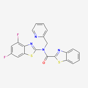 N-(4,6-difluorobenzo[d]thiazol-2-yl)-N-(pyridin-2-ylmethyl)benzo[d]thiazole-2-carboxamide