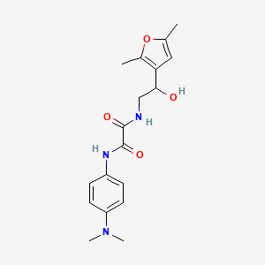 molecular formula C18H23N3O4 B2533825 N1-(4-(dimethylamino)phenyl)-N2-(2-(2,5-dimethylfuran-3-yl)-2-hydroxyethyl)oxalamide CAS No. 2309605-26-1